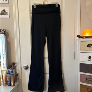 Black Flare High-Waisted Pants